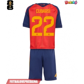 Lacne Dětský Futbalové dres Španielsko Pau Cubarsi #22 MS 2026 Krátky Rukáv - Domáci (+ trenírky)